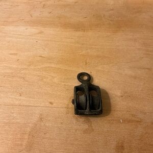 Vintage Steel Double Wheel Pulley